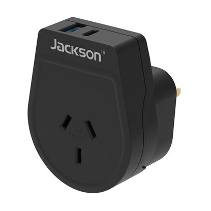 Picture of Outbound 20W PD Travel Adapter USB-A/C Ports NZ/AUS Plugs for