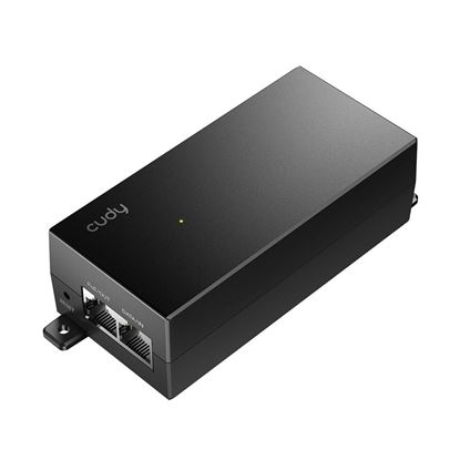 Picture of CUDY 30W Gig PoE+/PoE Injector. Supports 802.3at/802.3af, Data