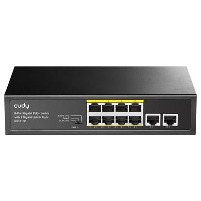 Picture of CUDY 8-Port Gigabit Unmanaged PoE+ 120W Desktop Switch with with 2 Gig