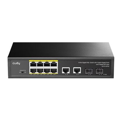 Picture of CUDY 8-Port Gigabit Unmanaged PoE+ 120W Desktop Switch with 2 Gigabit