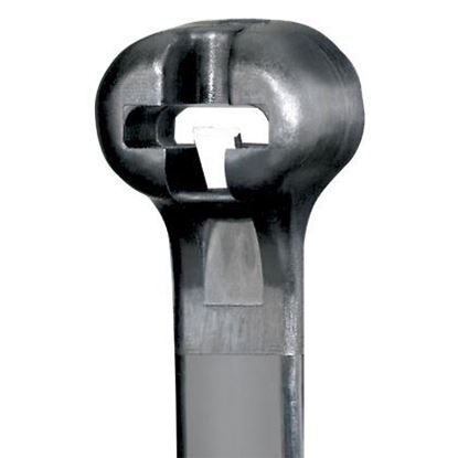 Picture of 7 x 370mm Black UV Cable Ties Stainless Steel Barb Lock