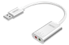 Picture of UNITEK USB-A To Stereo Audio Converter in Aluminium Housing.