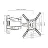 Picture of BRATECK 23'-55' Full motion TV wall mount bracket. Extend, tilt and