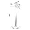 Picture of BRATECK iPad Anti-theft Floor Standing Kiosk. Designed for 9.7"