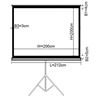 Picture of BRATECK 112' Projector Screen, with Tripod. 1:1 Aspect ratio.