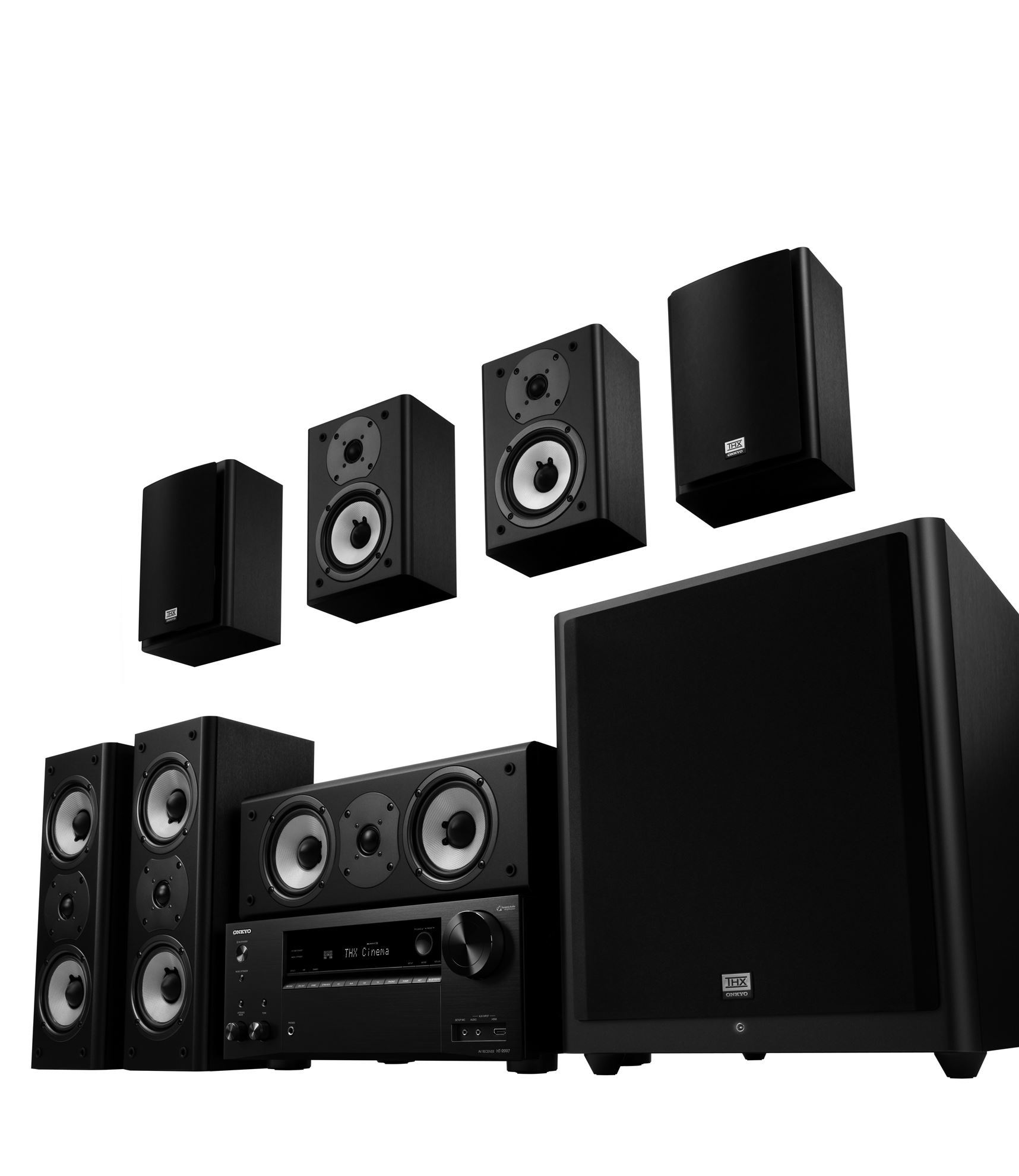 . ONKYO 7.1 Channel Network AV Receiver & Speaker Package. THX home theater wiring speakers in series 